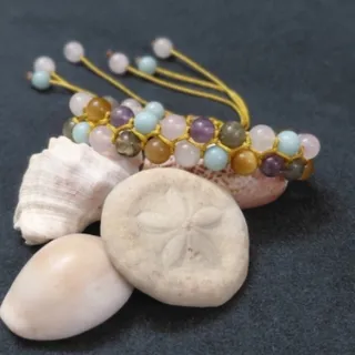 دستبند بافت و سنگ