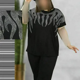 بلوز نگینی بیگ سایز