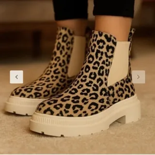 نیم بوت پلنگی زنانه