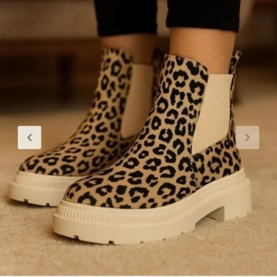 نیم بوت پلنگی زنانه