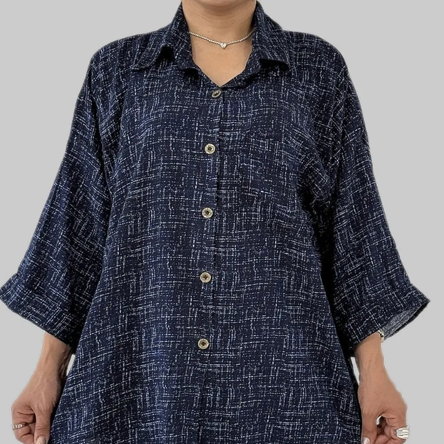 شومیز مانتویی نخی