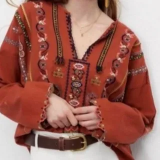 شومیزا گلدوزی زارا اصل