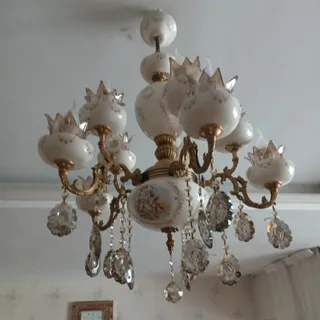 لوستر پنج شعله برنز