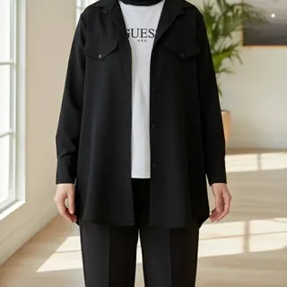 شومیز مانتویی داکرون