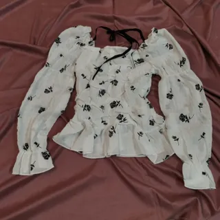 بلوز مجلسی آستین پفی