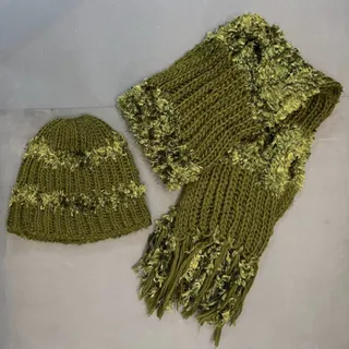 ست شال و کلاه بافت