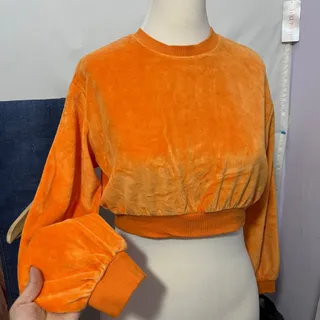 کراپ مخمل نارنجی