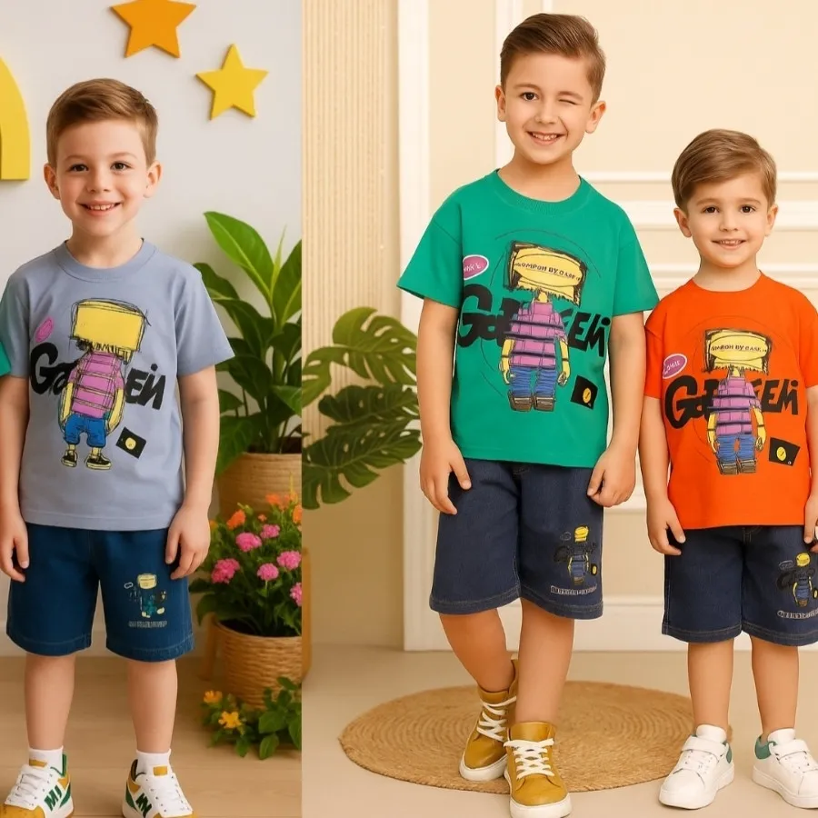 تیشرت شلوارک جین