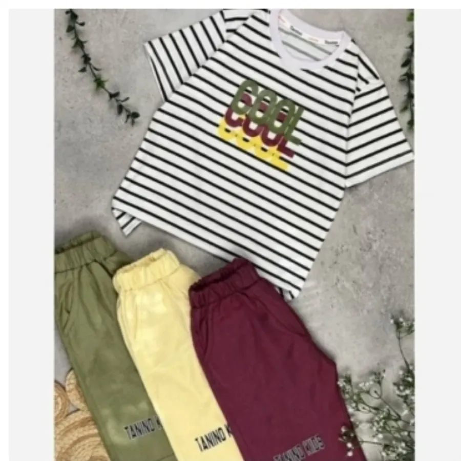 تیشرت شلوارک کتان رینگی