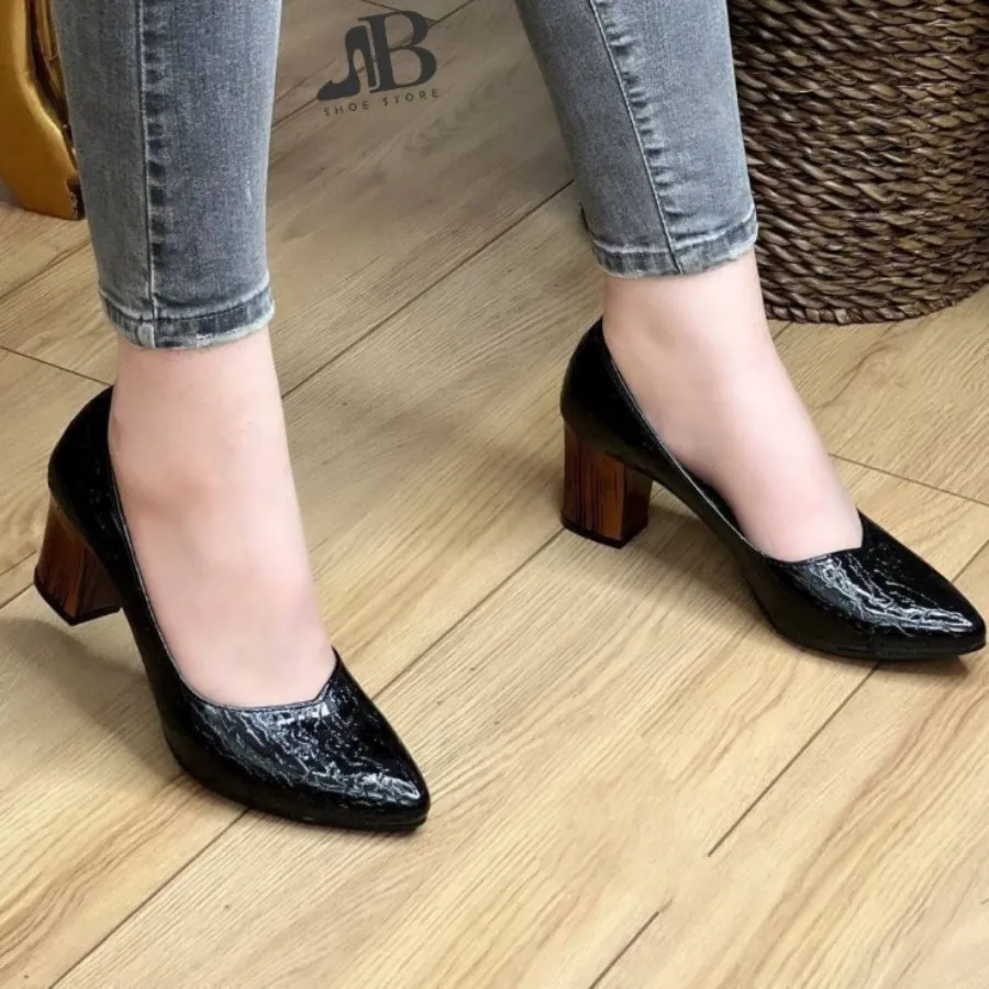 کفش مجلسی پاشنه چوبی