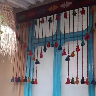 پرده سنتی پشمی گلیمی