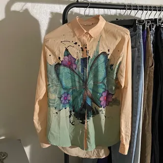 شومیز حریر طرح دار?