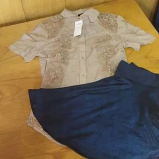 دامن کلوش سرمه ای2504057