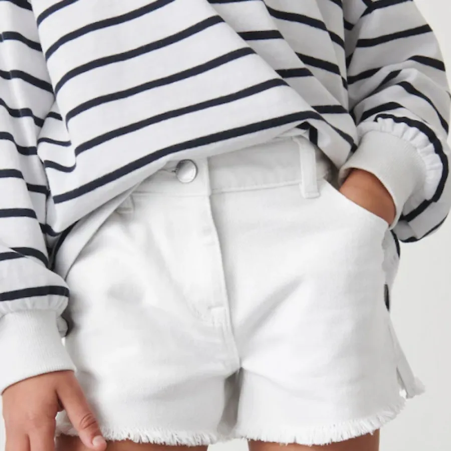 شلوارک جین سفید