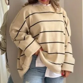 بلوز بافت راه راه زنانه
