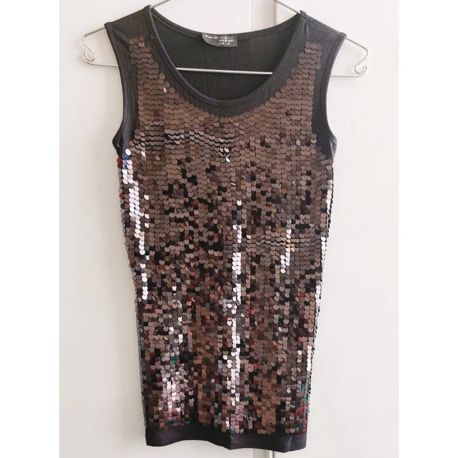 تاپ مشکی پولکی ترک