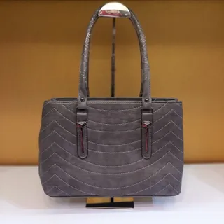 کیف خاکستری سه زیپ