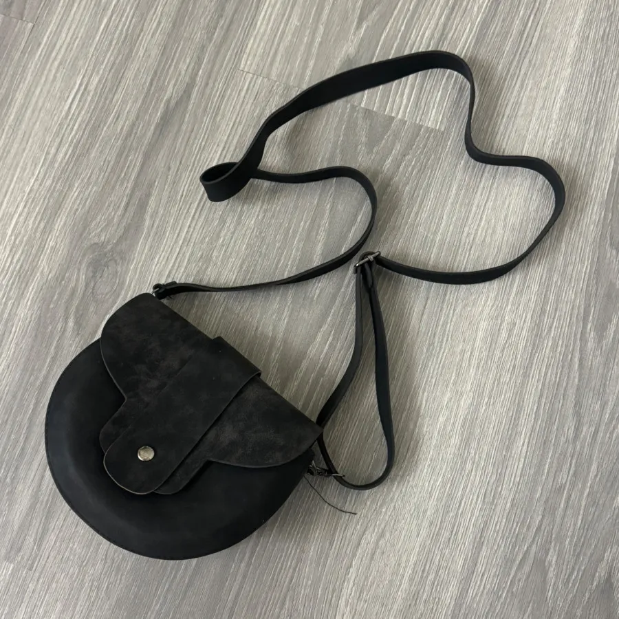 کیف دوشی مشکی جیر