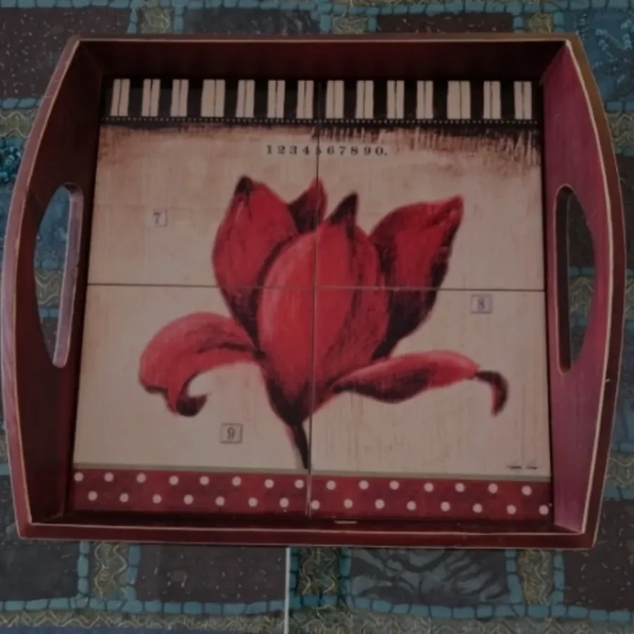 سینی چوب و کاشی