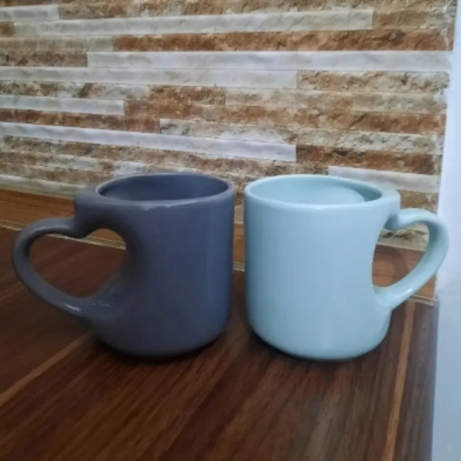 ماگ لیوان دسته قلبی ست