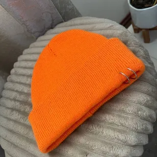کلاه  بافت نارنجی