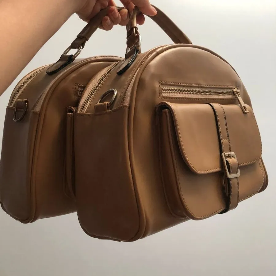 کیف دستی دوشی عسلی