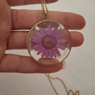 گردنبند بابونه طبیعی رزین