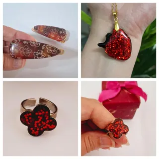 گیره و دو انگشتر گردنبند