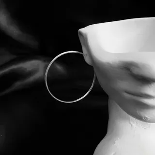 گوشواره حلقه ای نقره 925