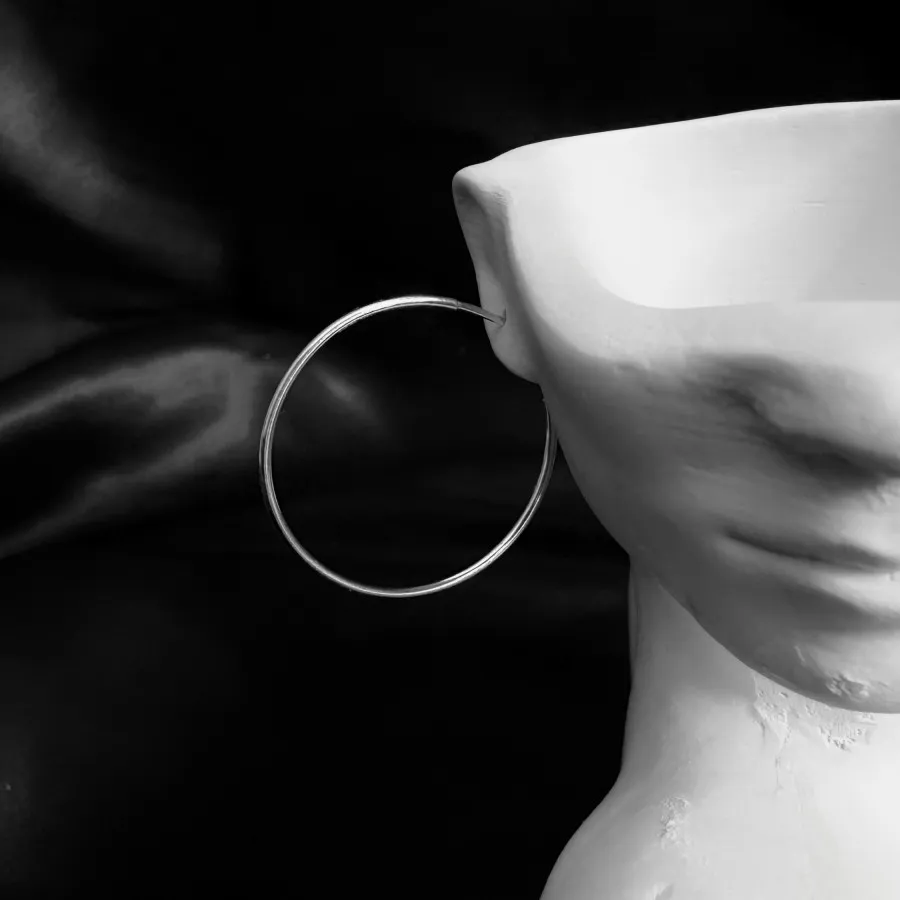 گوشواره حلقه ای نقره 925