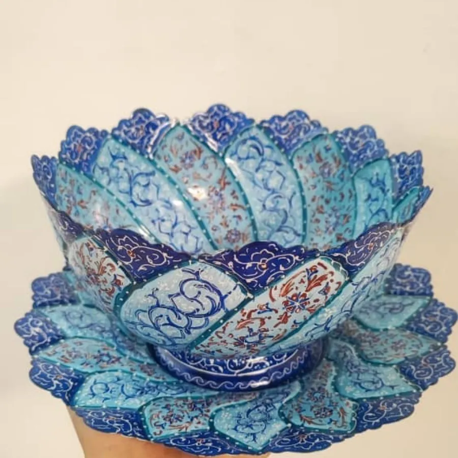 کاسه بشقاب مینا کاری