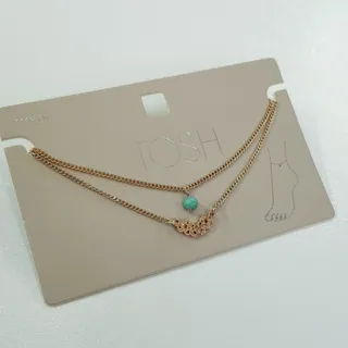 پابند دو ردیفه طلایی آویز