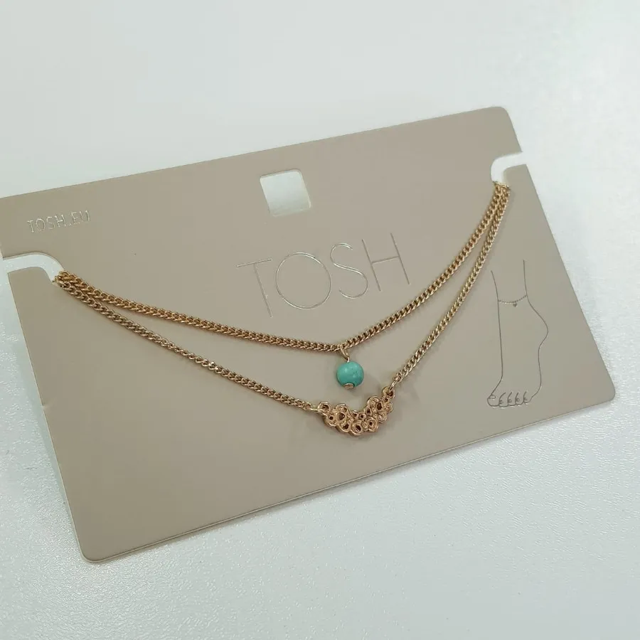 پابند دو ردیفه طلایی آویز