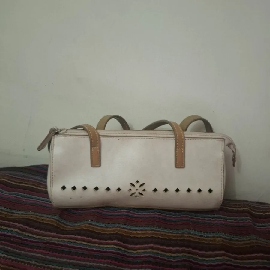 کیف دستی زنانه کرم رنگ