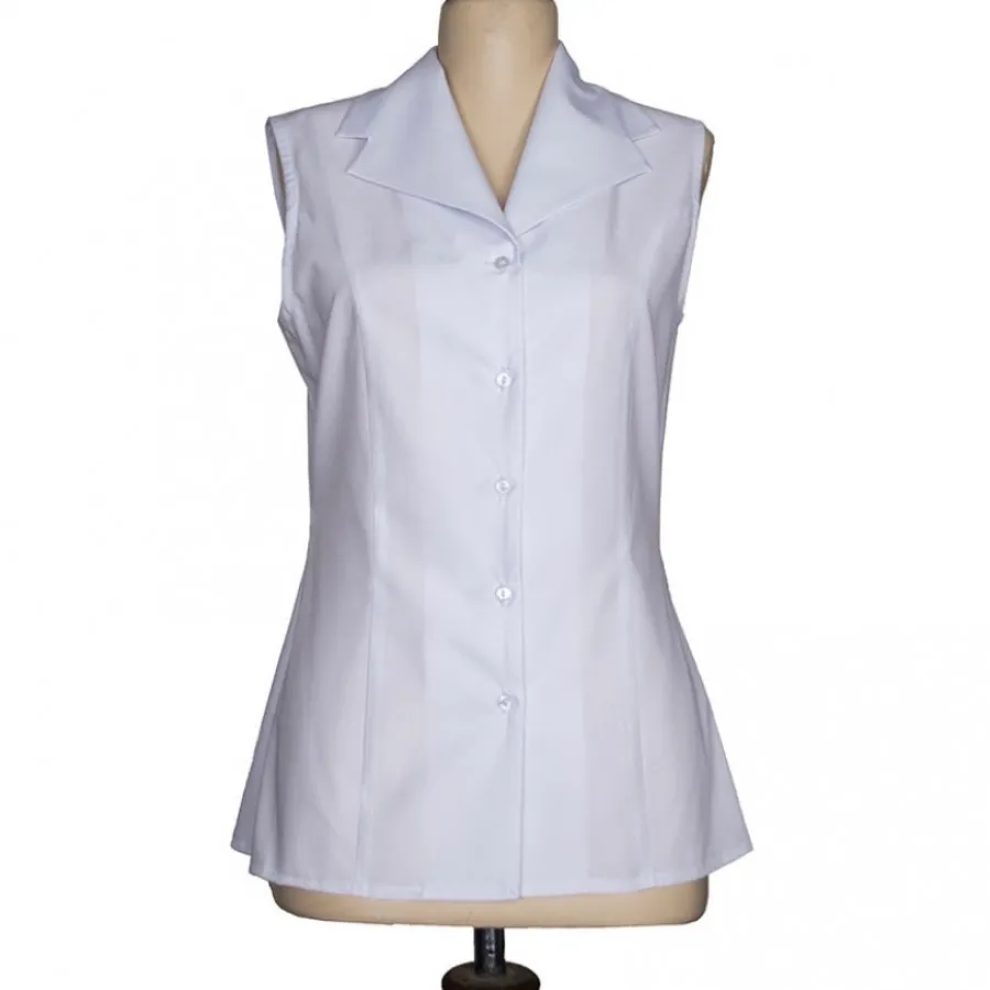 شومیز سفید آستین حلقه ای