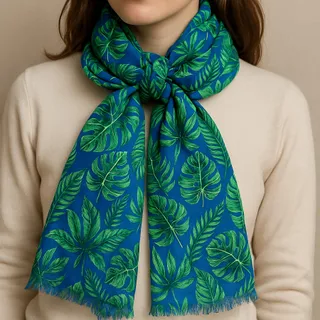 شال نخی طرح دار