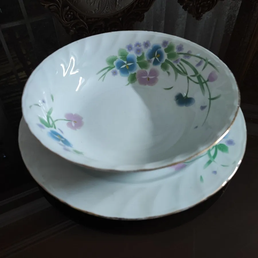 کاسه بشقاب چینی گلدار