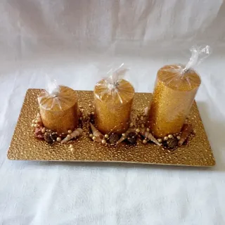 شمع تزیینی طلایی