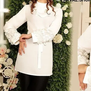 شومیز گل برجسته کاملا نو