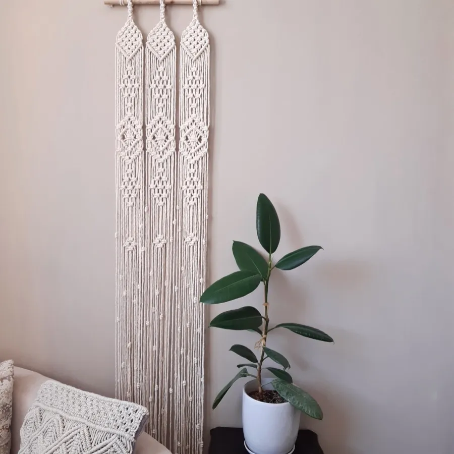 پرده مکرومه مدل پنِلی