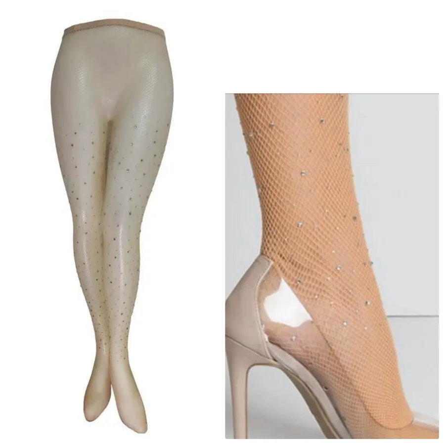 جوراب شلواری نگینی کرمی