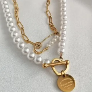 گردنبند مرواریدی دولاین