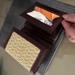 کیف پول چرم و حصیری