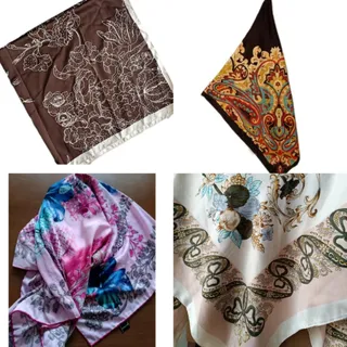 4عدد روسری ساتن کد110