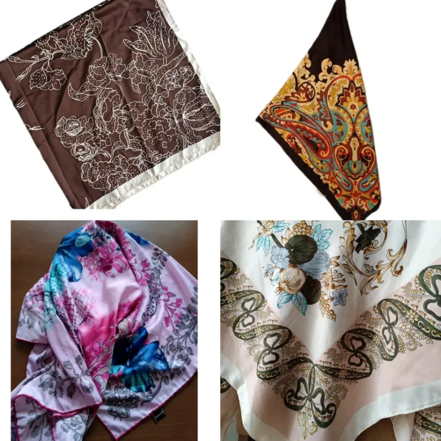 4عدد روسری ساتن کد110