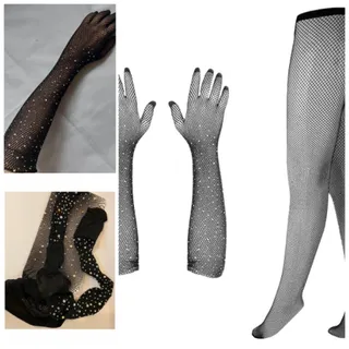 دستکش وجوراب شلواری نگینی