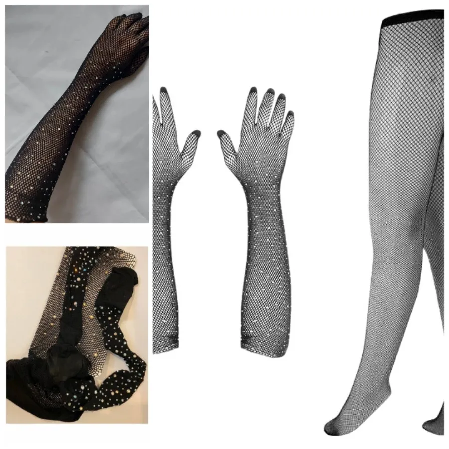 دستکش وجوراب شلواری نگینی