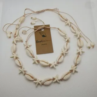 گردنبند صدف طبیعی و ستاره