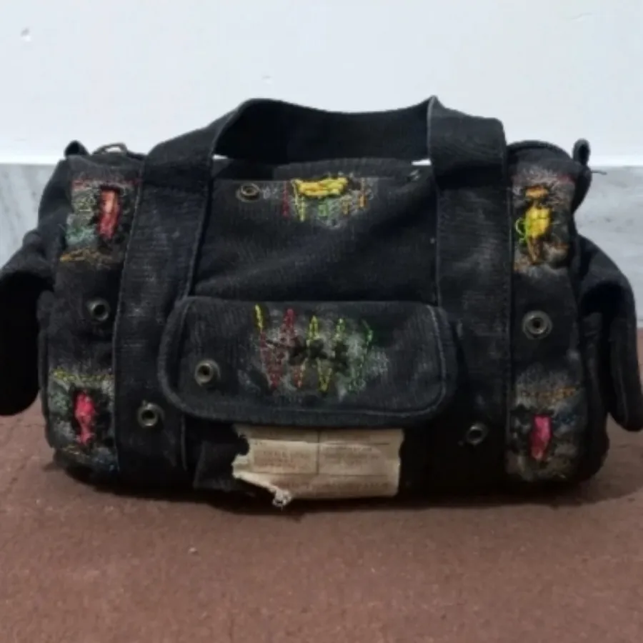 کیف جین گلدوزی