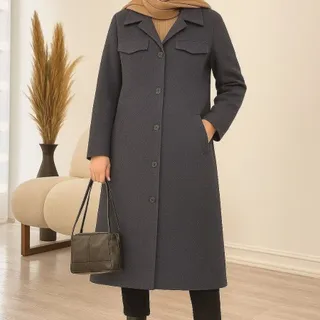 پالتو بلند فوتر پشمی